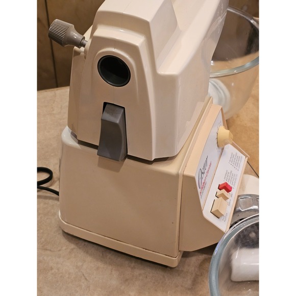 Oster Kitchen Center Sunbeam Mixer Meat Grinder Attachment 2 Glass Bowls Manual - Picture 4 of 11